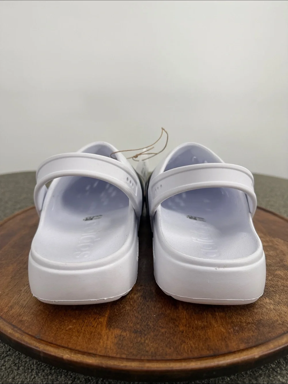 Adidas Shoes Mens 13 Adilette Clog 2.0 White Black Stripes Slip On Athletic